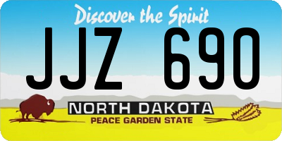 ND license plate JJZ690