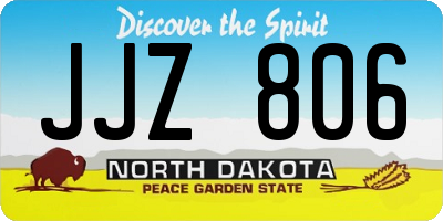 ND license plate JJZ806