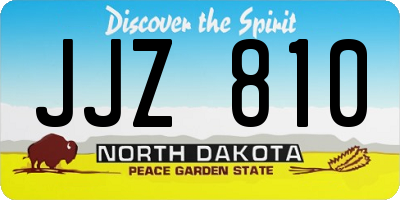 ND license plate JJZ810