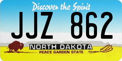 ND license plate JJZ862