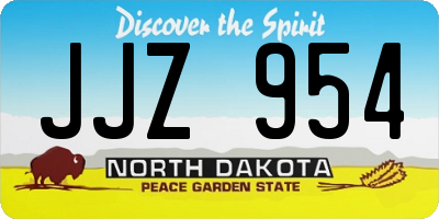 ND license plate JJZ954