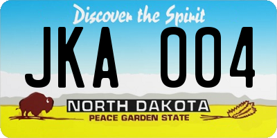 ND license plate JKA004