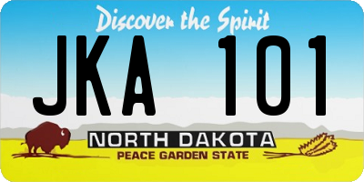 ND license plate JKA101