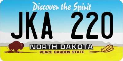ND license plate JKA220