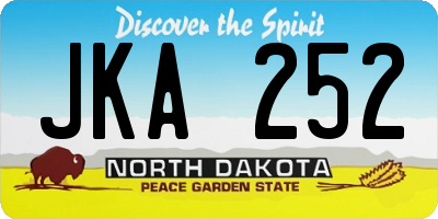ND license plate JKA252