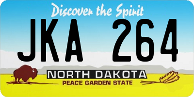 ND license plate JKA264