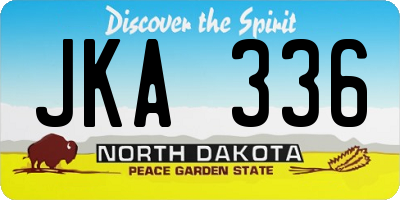 ND license plate JKA336