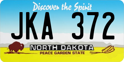 ND license plate JKA372