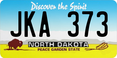 ND license plate JKA373