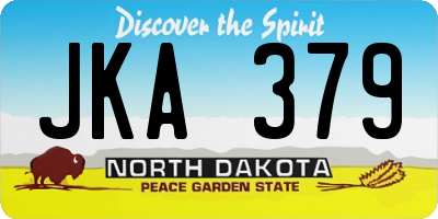 ND license plate JKA379