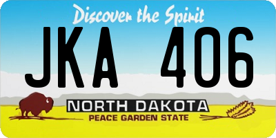 ND license plate JKA406