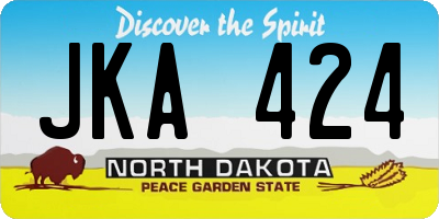 ND license plate JKA424