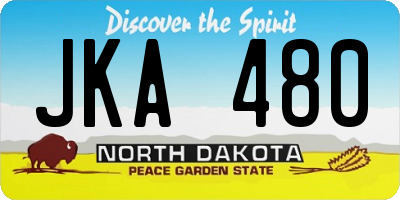 ND license plate JKA480