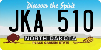 ND license plate JKA510
