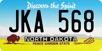 ND license plate JKA568
