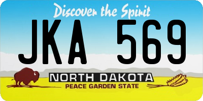 ND license plate JKA569