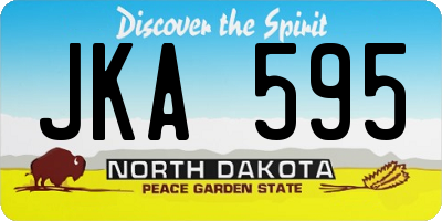 ND license plate JKA595