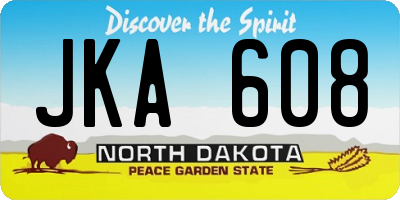 ND license plate JKA608