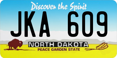ND license plate JKA609