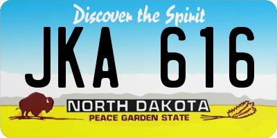 ND license plate JKA616
