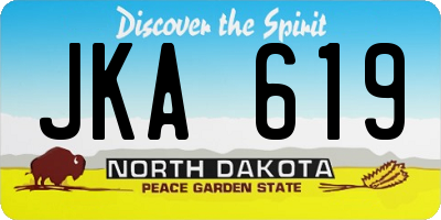 ND license plate JKA619