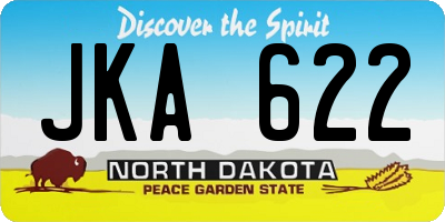 ND license plate JKA622