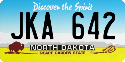 ND license plate JKA642