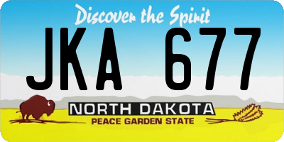 ND license plate JKA677