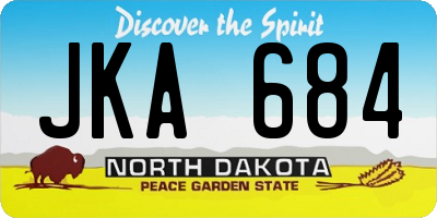 ND license plate JKA684