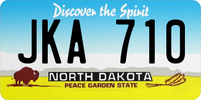 ND license plate JKA710
