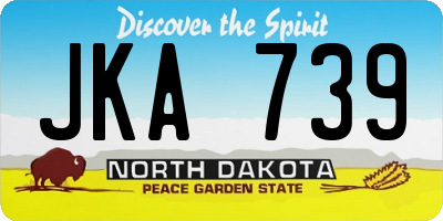 ND license plate JKA739
