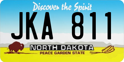 ND license plate JKA811