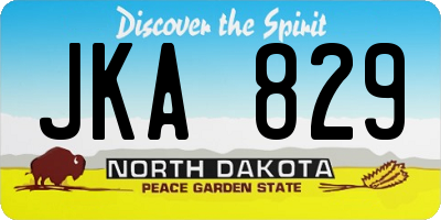 ND license plate JKA829