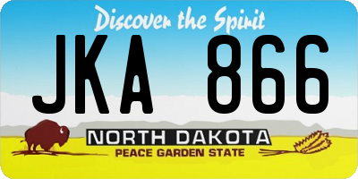 ND license plate JKA866