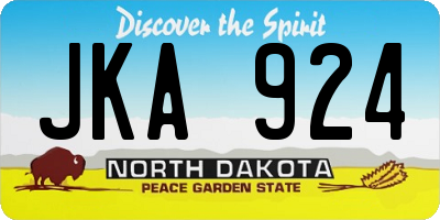ND license plate JKA924