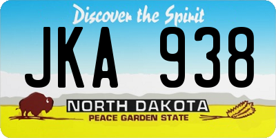 ND license plate JKA938