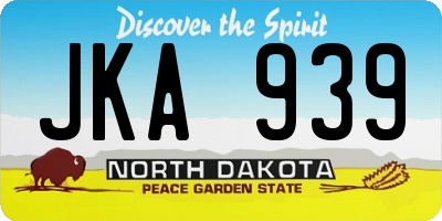 ND license plate JKA939