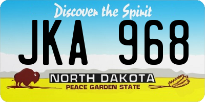 ND license plate JKA968
