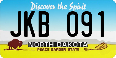 ND license plate JKB091