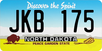 ND license plate JKB175
