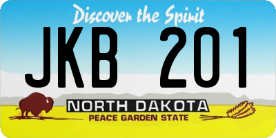 ND license plate JKB201