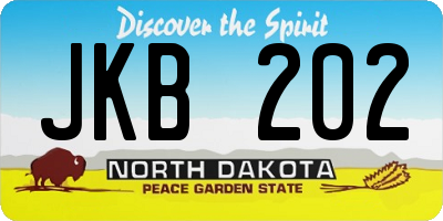 ND license plate JKB202