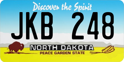 ND license plate JKB248