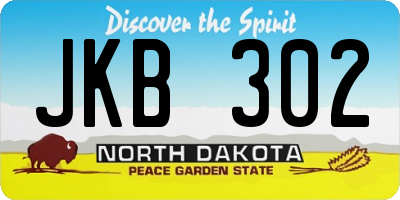 ND license plate JKB302
