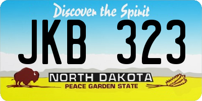 ND license plate JKB323