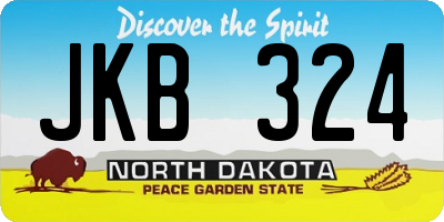 ND license plate JKB324