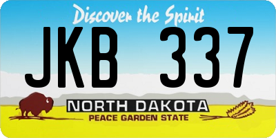 ND license plate JKB337