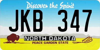ND license plate JKB347