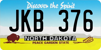 ND license plate JKB376