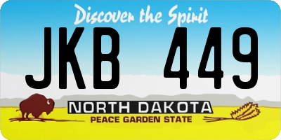 ND license plate JKB449